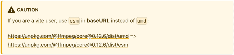 ffmpeg.wasm 공식문서의 내용
